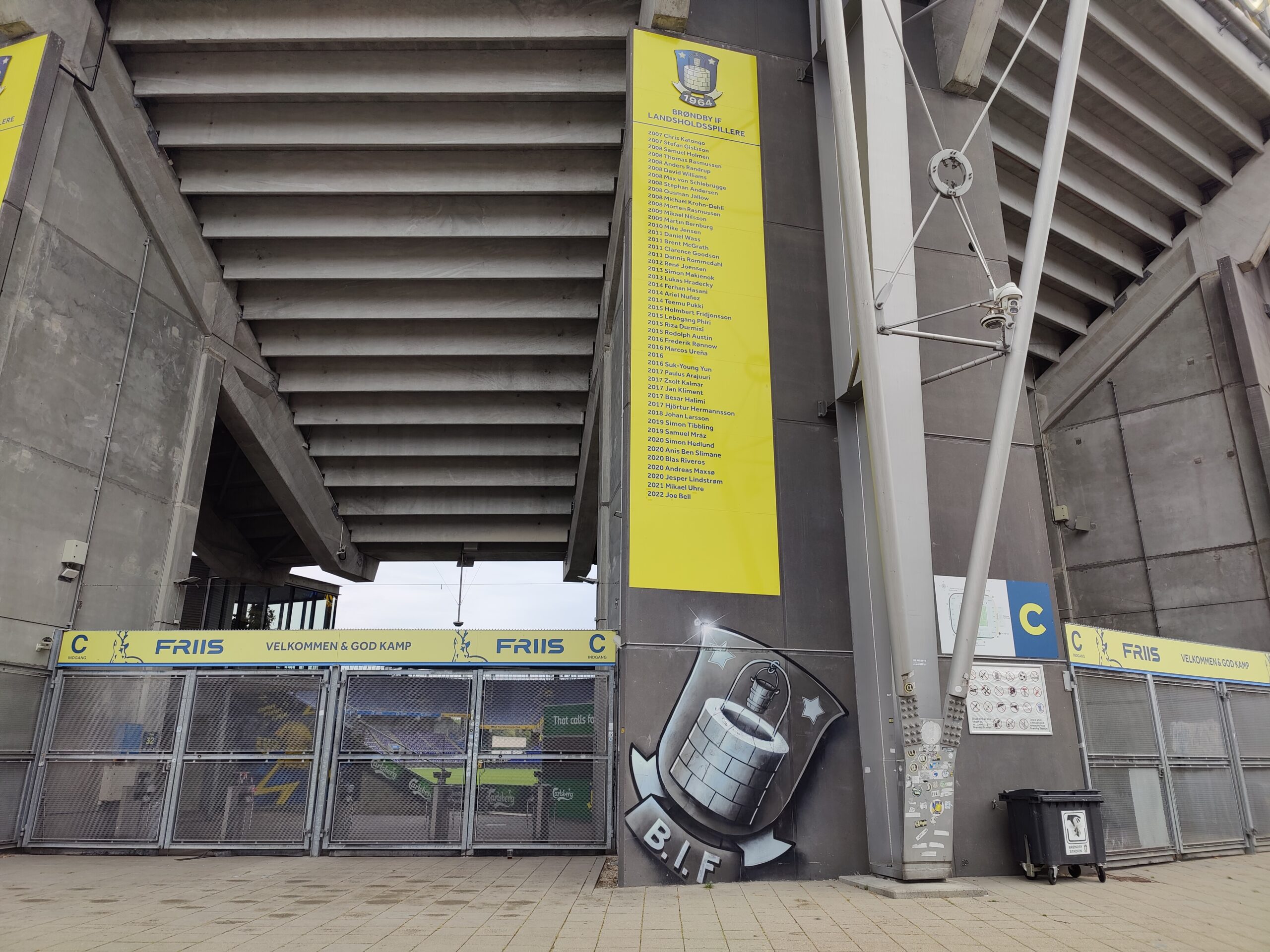 Brøndbys landsholdsspillere fra Brøndby Stadion