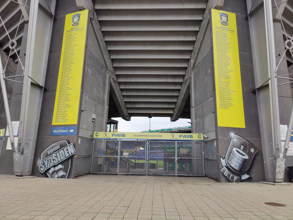 Brøndbys landsholdsspillere fra Brøndby Stadion