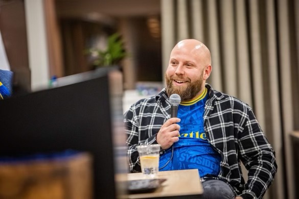Billede af Ike Topp-Danielsen, der stiller op til Fanafdelingen i Brøndby.