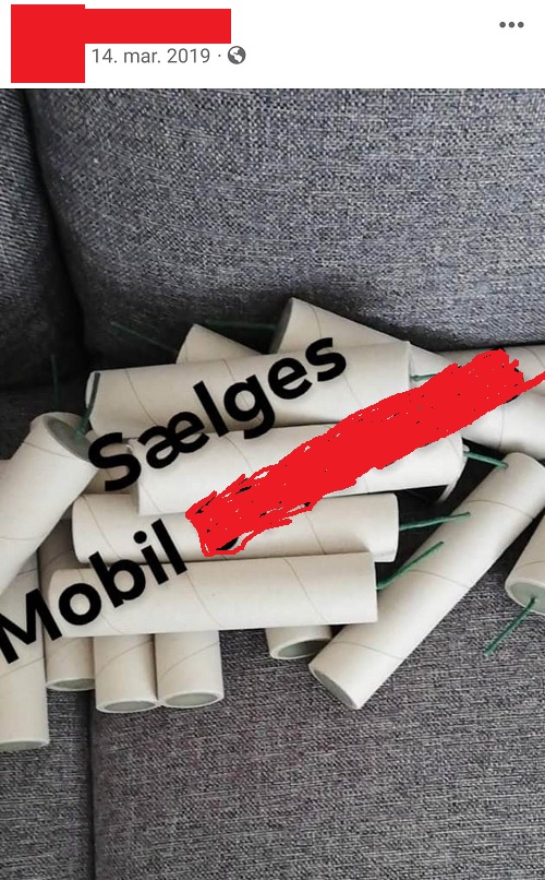 Screenshot af fck-fans, der sælger pyroteknik