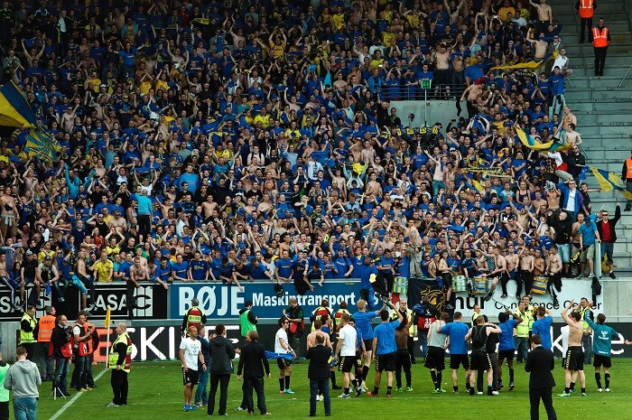 Brøndby fans i Horsens i 2012/2013-sæsonen