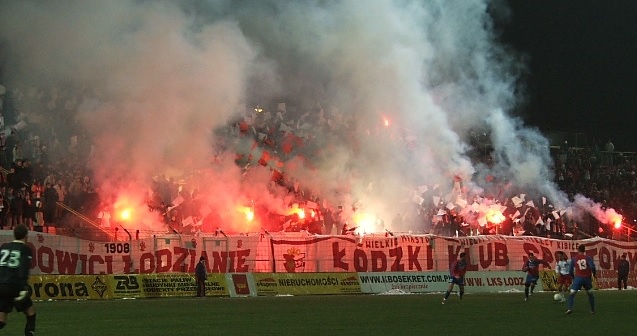 LKS Lodz-fans. 