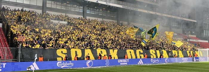 Brøndby-fans før derbyet imod fck den 1. september 2024.