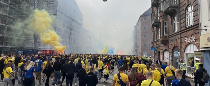 Brøndby-fans før derbyet imod fck den 1. september 2024.
