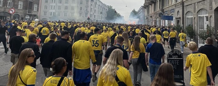 Brøndby-fans før derbyet imod fck den 1. september 2024.