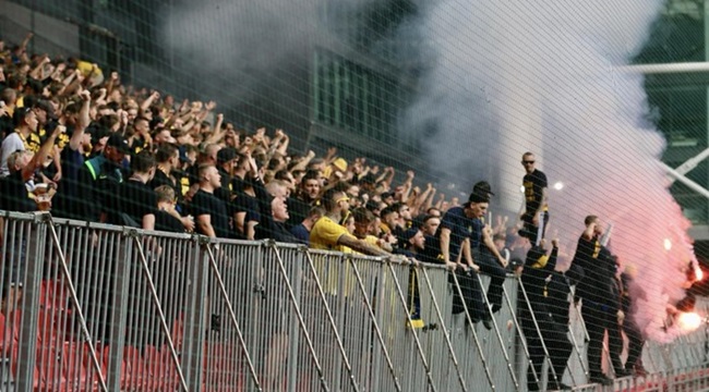 Brøndby-fans før derbyet imod fck den 1. september 2024.