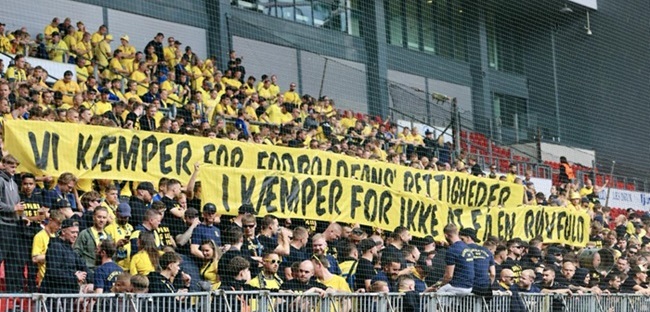 Brøndby-fans før derbyet imod fck den 1. september 2024.