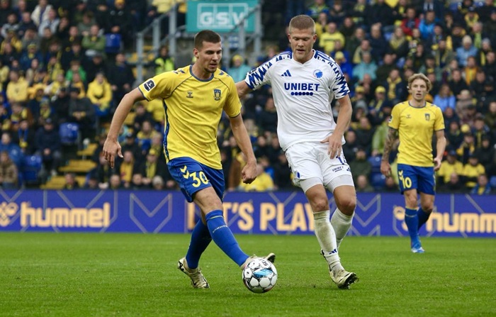 Jordi Vanlerberghe i kamp for Brøndby imod fck.