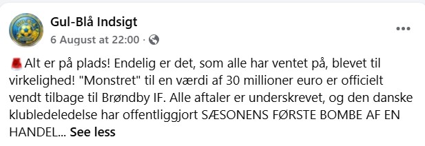 Screenshot af fake news