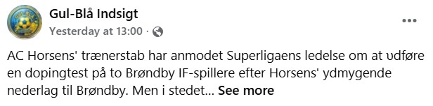 Screenshot af fake news
