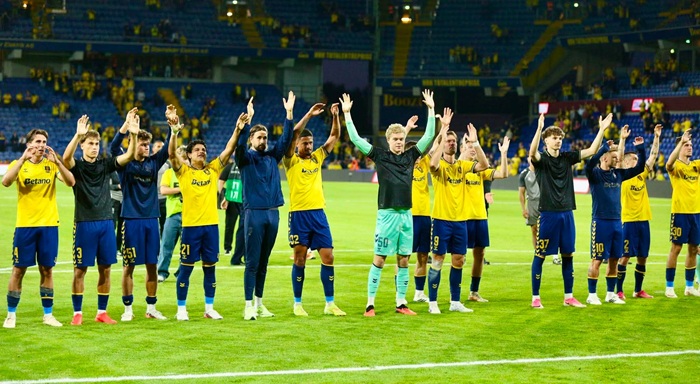 Brøndby-spillere på Brøndby Stadion