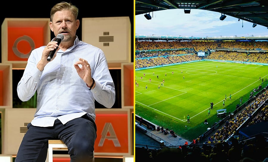 Peter Schmeichel og Brøndby Stadion